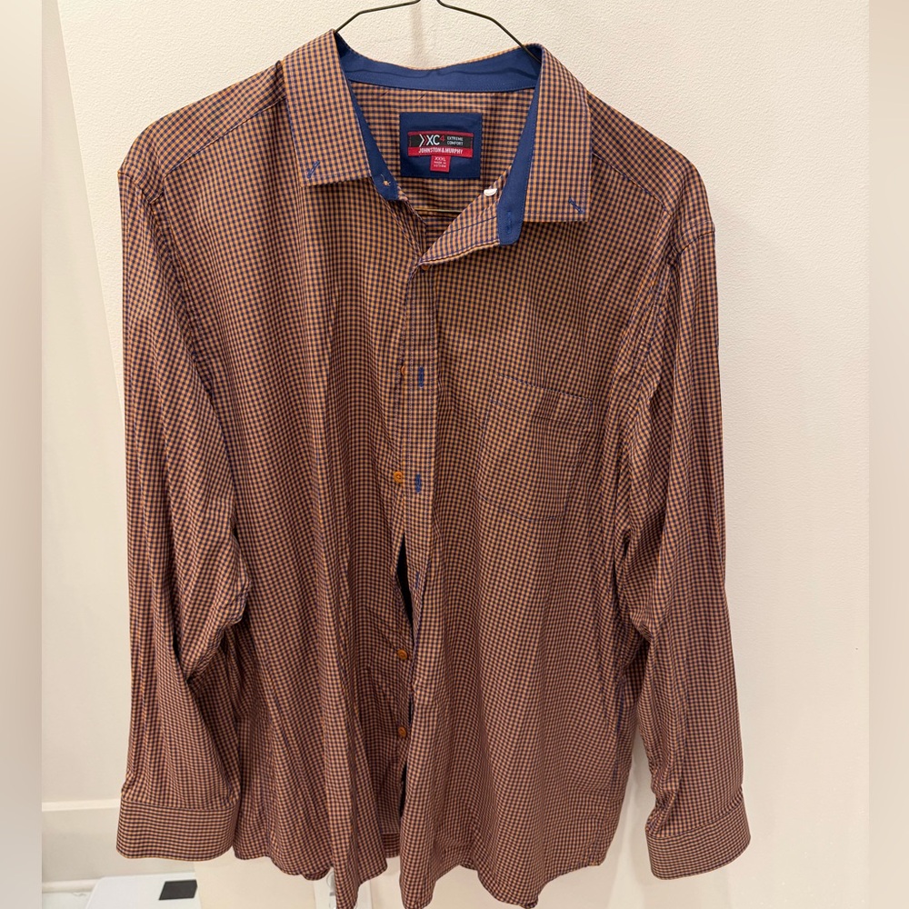 Johnston & Murphy XC4 Orange and Blue Shirt